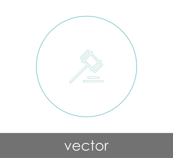 Ikona Kladivo Pro Webdesign Aplikace — Stockový vektor