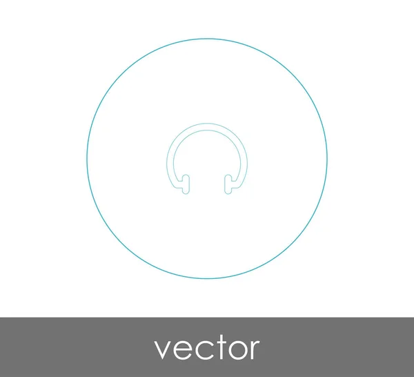 Headset Symbol Für Call Center Audio Kopfhörer Symbol Vektorillustration — Stockvektor