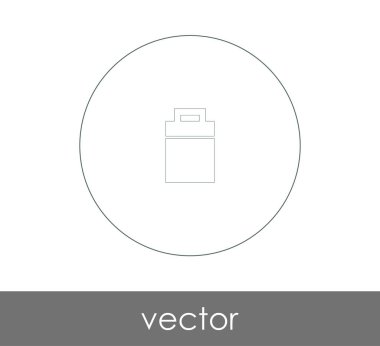 Çöp kutusu simgesi, vektör illüstrasyonu 