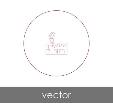 web tasarım ve uygulamalar için fabrika simge vektör çizim