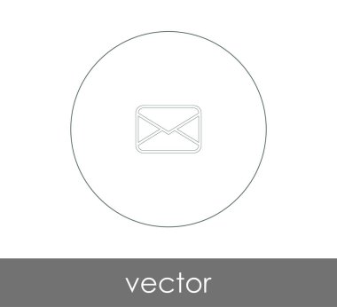 zarf simgesi, logo, vektör çizim 