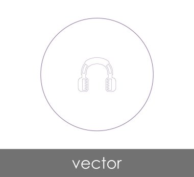 Çağrı Merkezi, ses kulaklık kutsal kişilerin resmi, vektör çizim için kulaklık simgesi