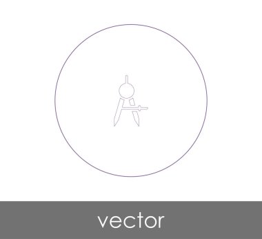 vektör çizim tasarım çizim pusula simgesini