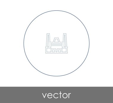 Fabrika simgesi, sınaî-vektör çizim 