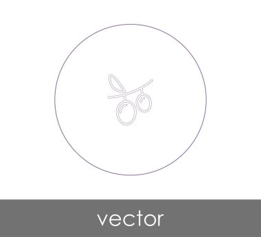 vektör çizim tasarım üzüm simgesinin