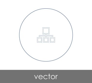 vektör çizim tasarım hiyerarşi simgesinin