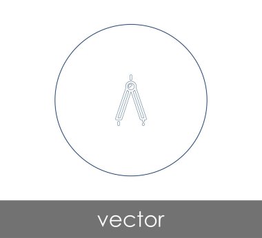 vektör çizim tasarım çizim pusula simgesini