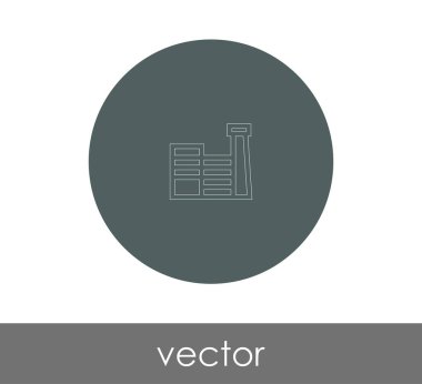 Fabrika simgesi, sınaî-vektör çizim 