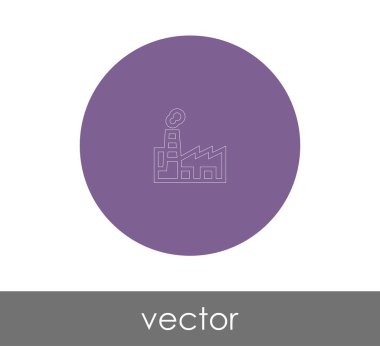 Fabrika simgesi, sınaî-vektör çizim 