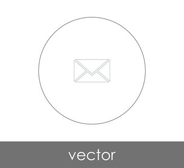 web tasarım ve uygulamalar için zarf simgesi