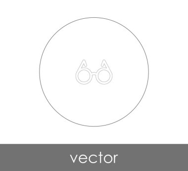 gözlük simgesi vektör illüstrasyonu 