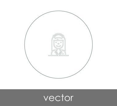 Doktor simgesi, logo, vektör çizim 