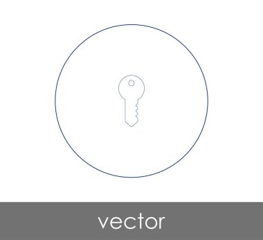 Anahtar simgesi vektör illüstrasyonu