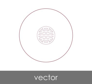 dünya web simgesi, vektör illüstrasyonu