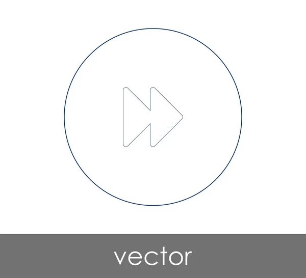 Rychle Vpřed Ikona Pro Webdesign Aplikace Vektorové Ilustrace — Stockový vektor