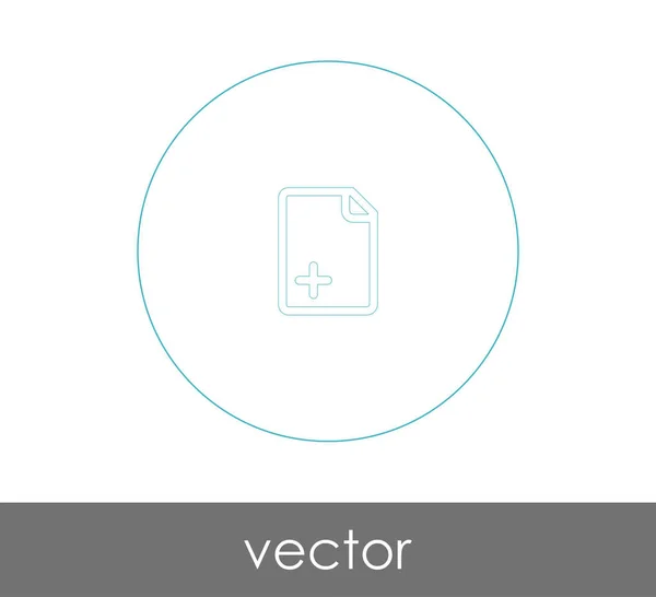 Icono Documento Para Diseño Web Aplicaciones Ilustración Vectorial — Vector de stock