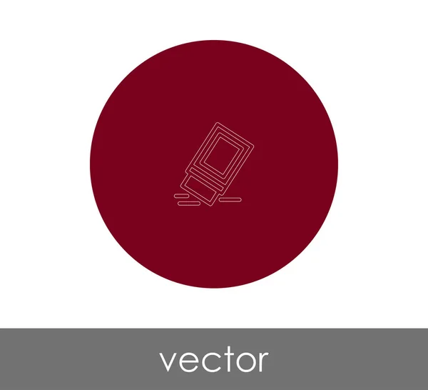 Radiergummi Briefpapier Symbol Vektorillustration — Stockvektor