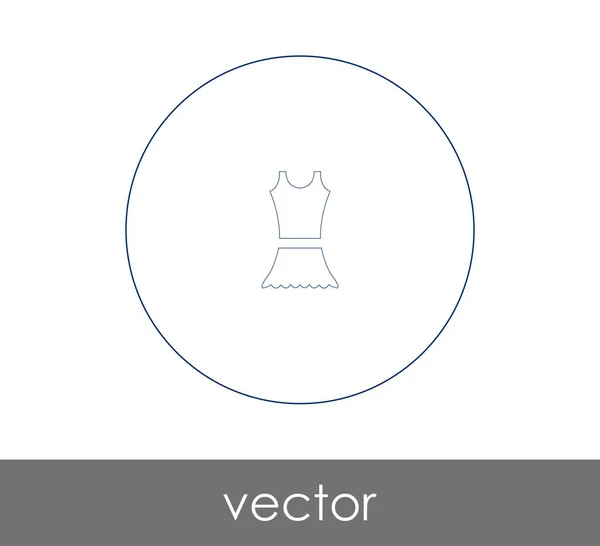 Vektor Illustration Design Des Kleides Ikone — Stockvektor