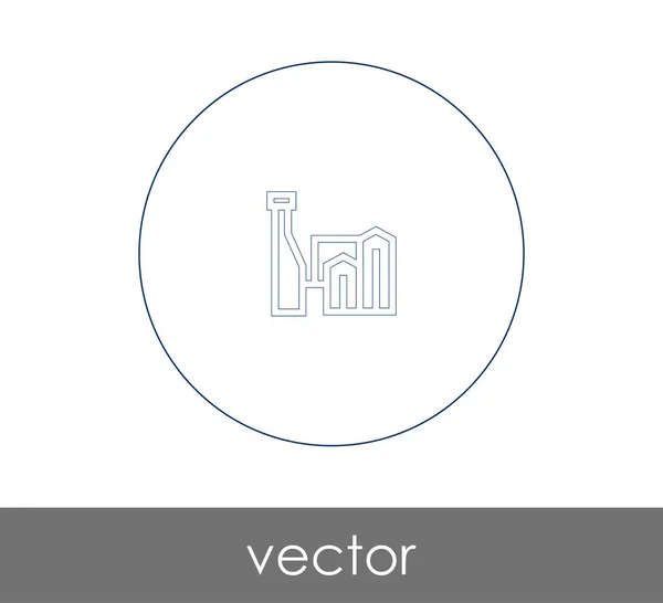 Icono Fábrica Industrial Ilustración Vectores — Vector de stock