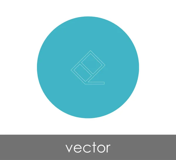 Borrador Icono Papelería Ilustración Vectores — Vector de stock