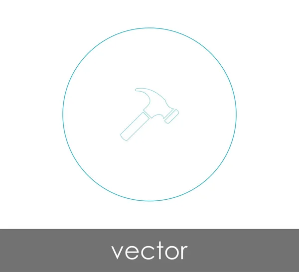Hammer Symbol Für Webdesign Und Anwendungen — Stockvektor