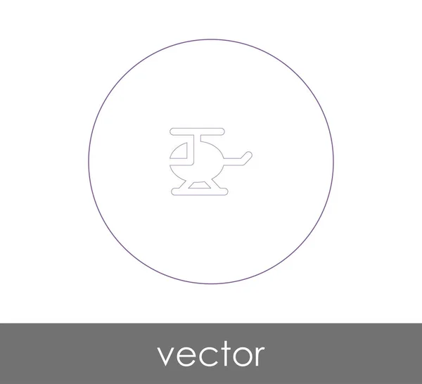 Helikopter Web Symbol Vektorillustration — Stockvektor