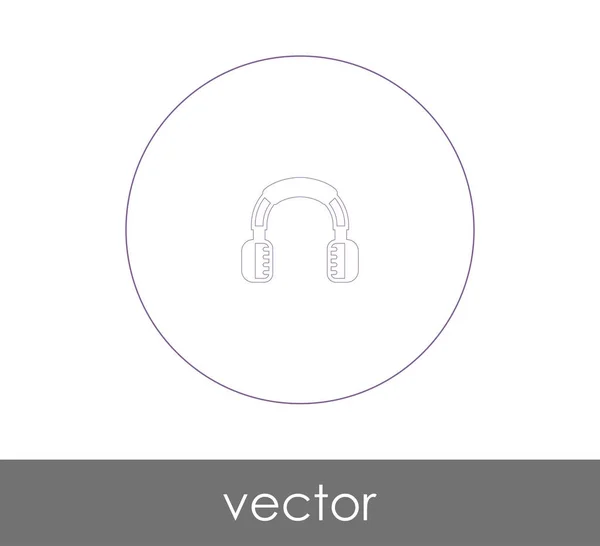 Headset Symbol Für Call Center Audio Kopfhörer Symbol Vektorillustration — Stockvektor