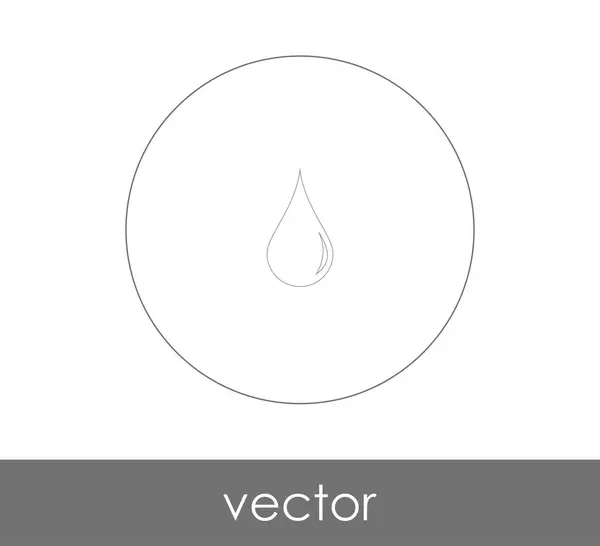 Ilustração Vetor Ícone Gota Logotipo — Vetor de Stock