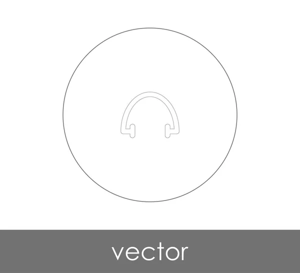 Icono Auriculares Para Call Center Icono Auriculares Audio Ilustración Vectorial — Vector de stock