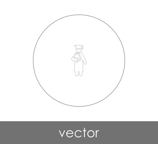 Graduado icono web — Vector de stock