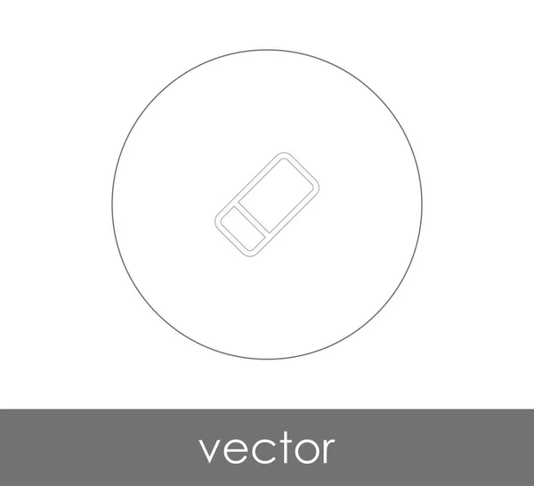 Vector Illustration Design Eraser Icon — Stock Vector