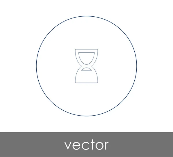 Reloj Arena Icono Vector Ilustración Logotipo — Vector de stock