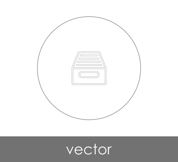 Logo Archiv Icon Vektor Illustration — Stockvektor