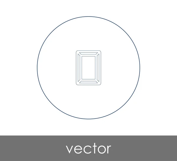 Icona Cornice Web Design Applicazioni Illustrazione Vettoriale — Vettoriale Stock