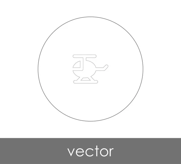 Helikopter Web Symbol Vektorillustration — Stockvektor