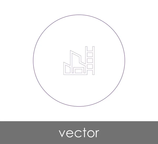 Icono Fábrica Industrial Ilustración Vectores — Vector de stock