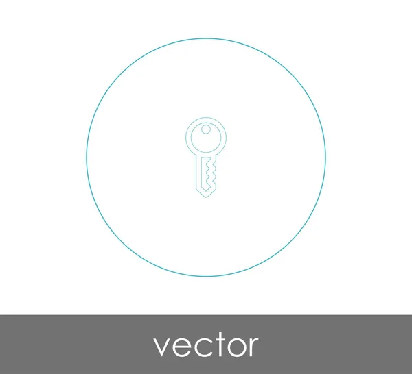 Icono Clave Vector Ilustración — Vector de stock