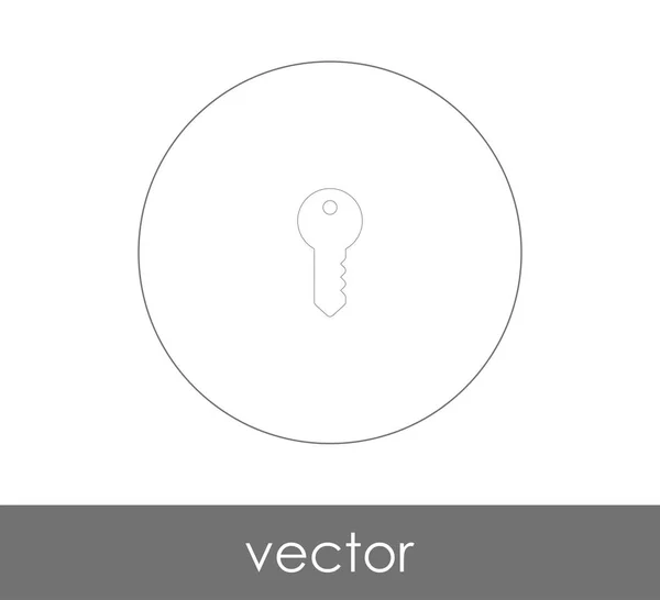 Ícone Chave Vetor Ilustração Logotipo — Vetor de Stock