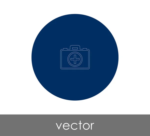 Vector Illustration Design First Aid Kit Icon — Stock Vector