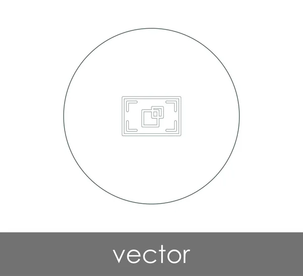 Ícone foco da câmera — Vetor de Stock