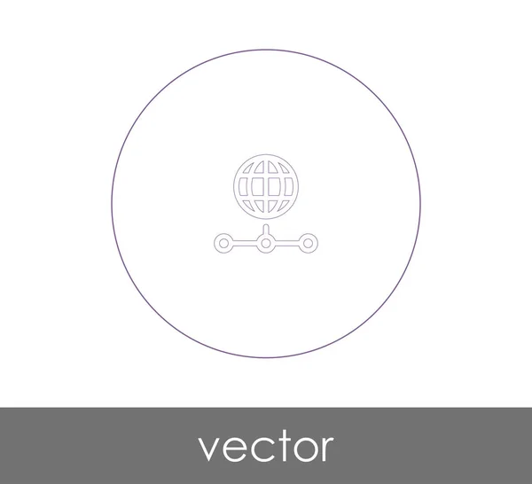 Globus Web Symbol Vektorillustration — Stockvektor