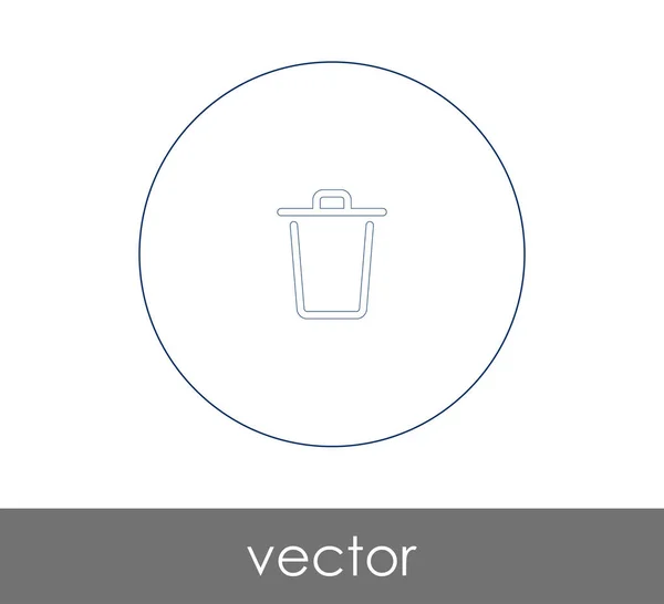 Иконка Мусорного Бака Веб Дизайна Приложений — стоковый вектор