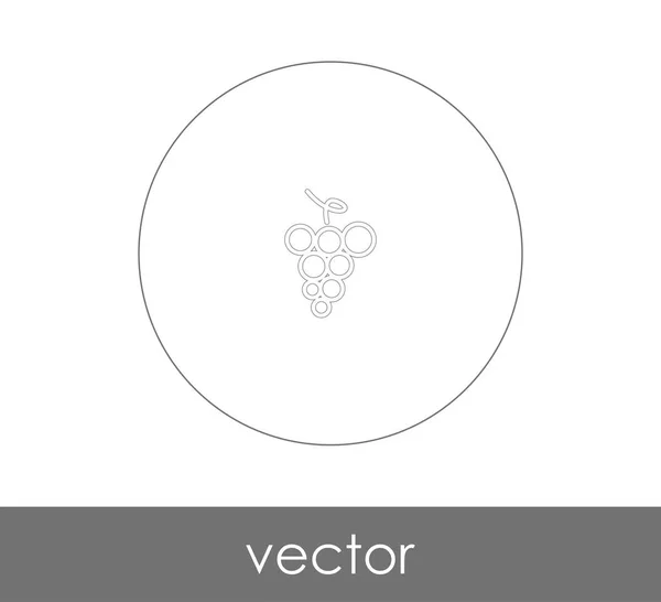 Vector Illustration Design Grapes Icon — Stock Vector