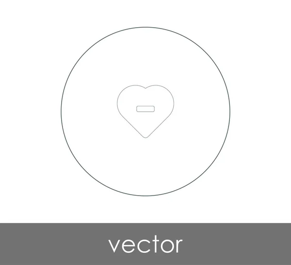 Herz Web Icon Vektorillustration — Stockvektor