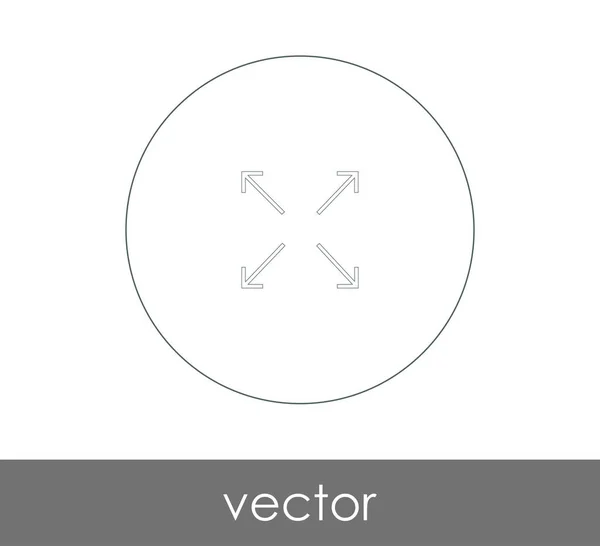 Icono Pantalla Completa Para Diseño Web Aplicaciones — Vector de stock