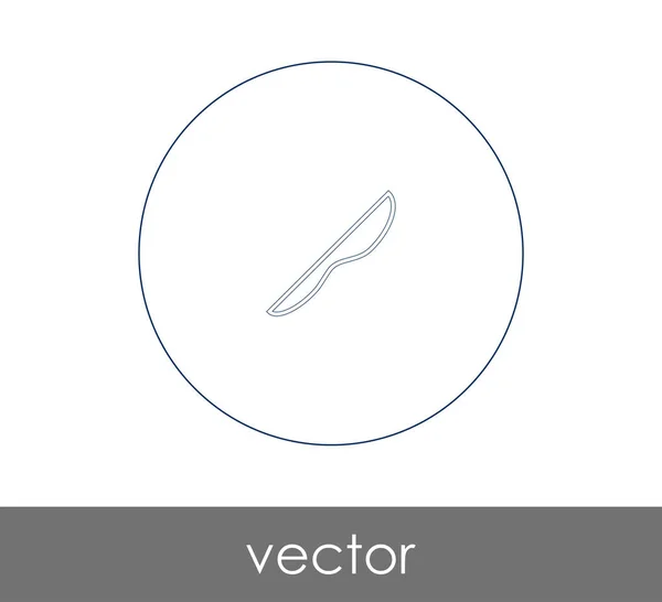 Kés Lapos Ikon Vektor Illusztráció — Stock Vector