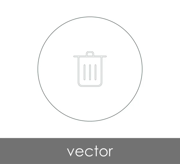 Mülleimer Symbol Vektorillustration — Stockvektor