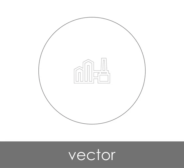 Ícone Fábrica Industrial Ilustração Vetorial — Vetor de Stock