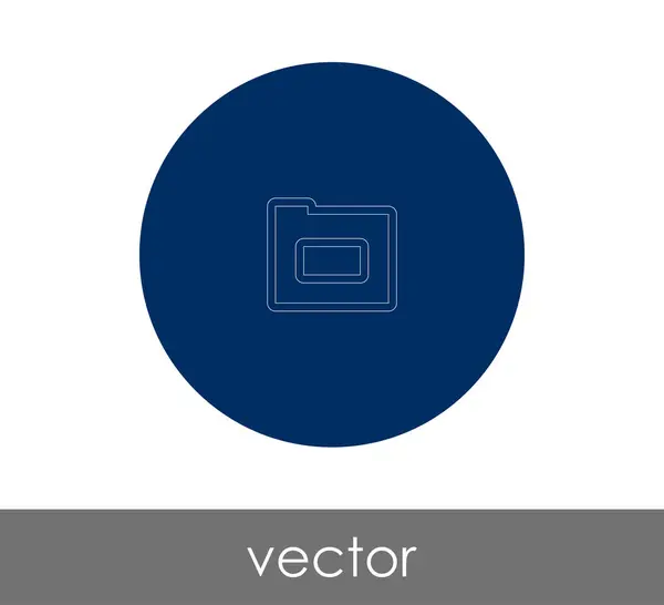 Folder Web Icon Vector Illustration — Stock Vector