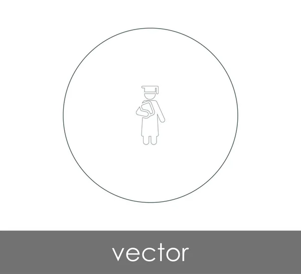 Icono Graduado Vector Ilustración — Vector de stock